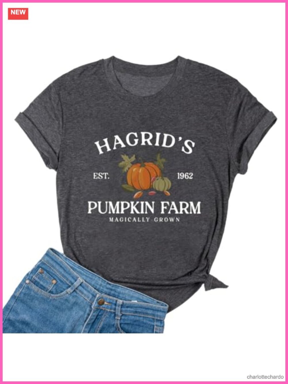 Cute Fall Halloween Graphic T-Shirt Pumpkin Patch Skull Crew Neck
